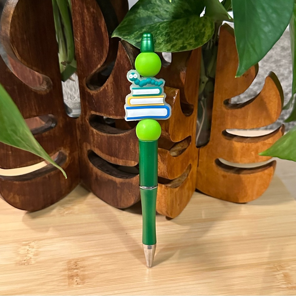 Handmade Silicone Beaded Pen ✏️ Teacher‎ Gift | School Theme + Refill